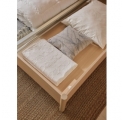 Omm Wooden Storage Bed with Slanted Headboard - 140 x 200 cm