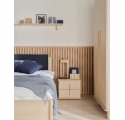 Table de chevet en bois avec 2 tiroirs Omm