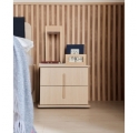 Table de chevet en bois avec 2 tiroirs Omm