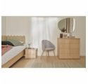 Table de chevet en bois avec 2 tiroirs Omm