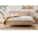 Omm Double Wooden Bed with Slanted Headboard - 140 x 200 cm