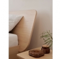 Omm Double Wooden Bed with Slanted Headboard - 160 x 200 cm