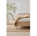 Omm Double Wooden Bed with Slanted Headboard - 160 x 200 cm