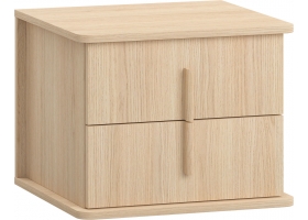 Omm Wooden Nightstand with 2 Drawers