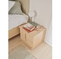 Table de chevet en bois avec 2 tiroirs Omm
