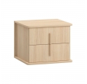 Table de chevet en bois avec 2 tiroirs Omm