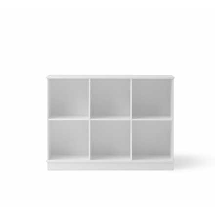 Etagère Wood 3 x 2 horizontale avec socle - Blanc
