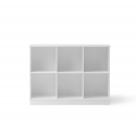 Etagère Wood 3 x 2 horizontale avec socle - Blanc