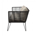 Mundo 3-Seater Garden Sofa in Black and Taupe - Bloomingville