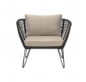 Lot de 2 fauteuils de jardin Mundo noir et taupe - Bloomingville