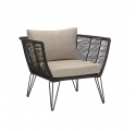 Lot de 2 fauteuils de jardin Mundo noir et taupe - Bloomingville