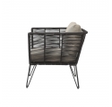 Lot de 2 fauteuils de jardin Mundo noir et taupe - Bloomingville