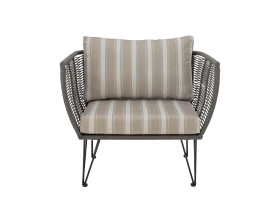 Set of 2 Mundo designer garden armchairs in green and beige by Bloomingville