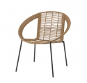 Ensemble de salon de jardin Dudine 2 fauteuils et table d'appoint - Bloomingville