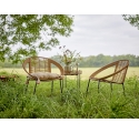 Ensemble de salon de jardin Dudine 2 fauteuils et table d'appoint - Bloomingville