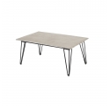 Mundo Garden Coffee Table, 90 x 60 cm, in gray fiber-reinforced concrete and black metal - Bloomingville