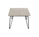 Mundo Garden Coffee Table, 90 x 60 cm, in gray fiber-reinforced concrete and black metal - Bloomingville