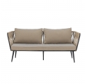 Canapé de jardin 2 places Pavone beige et noir Bloomingville - 174 cm