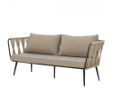 Canapé de jardin 2 places Pavone beige et noir Bloomingville - 174 cm