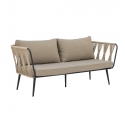Canapé de jardin 2 places Pavone beige et noir Bloomingville - 174 cm
