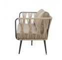 Canapé de jardin 2 places Pavone beige et noir Bloomingville - 174 cm