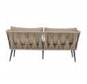 Canapé de jardin 2 places Pavone beige et noir Bloomingville - 174 cm