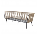 Canapé de jardin 2 places Pavone beige et noir Bloomingville - 174 cm