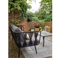 Canapé de jardin 2 places Pavone noir et gris, Bloomingville - L. 174 cm