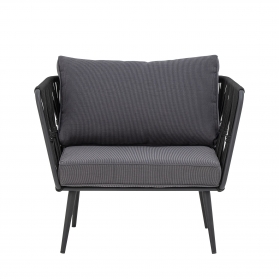 Lot de 2 fauteuils de jardin Pavone noir