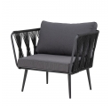 Lot de 2 fauteuils de jardin Pavone noir Bloomingville
