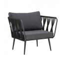 Lot de 2 fauteuils de jardin Pavone noir Bloomingville