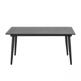 Table basse de jardin Pavone noire en métal - 90 x 44 cm