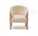 Chaise SABA Fur Milk en bois massif
