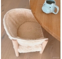 Chaise SABA Fur Milk en bois massif