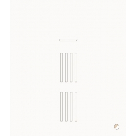 Kit de transformation Oliver Furniture de lit superposé mi-haut Mini+ en 2 lits juniors, blanc/chêne