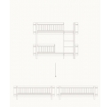 Kit de transformation Oliver Furniture de lit superposé mi-haut Mini+ en 2 lits juniors, blanc/chêne