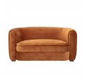 Malala 2-Seater Sofa in Orange Velvet