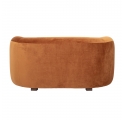 Malala 2-Seater Sofa in Orange Velvet