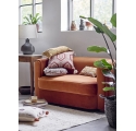 Malala 2-Seater Sofa in Orange Velvet