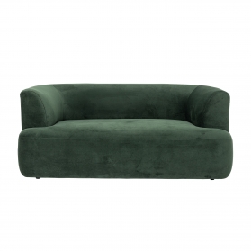 Canapé 2 places Morgan en velours vert - L. 165 cm