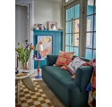 Morgan 2-Seater Sofa in green Velvet - L. 165 cm
