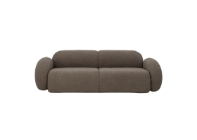Magola 3-Seater Sofa in Brown Bouclé  - L. 228 cm