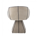 Fauteuil pivotant Semilie en velours beige