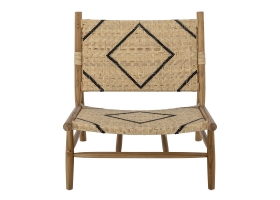Fauteuil Lennox en teck et rotin tressé