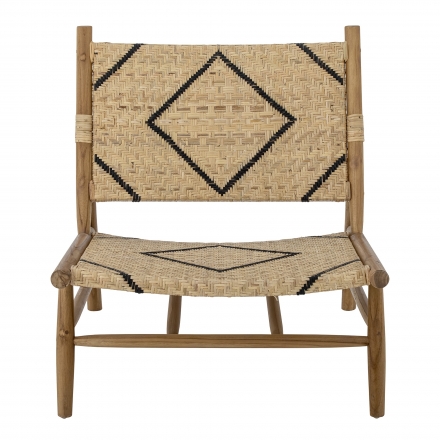 Fauteuil Lennox en teck et rotin tressé