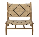 Lennox armchair in teak and woven rattan