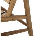 Lennox armchair in teak and woven rattan