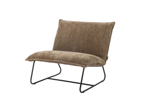 Cape armchair in brown bouclé