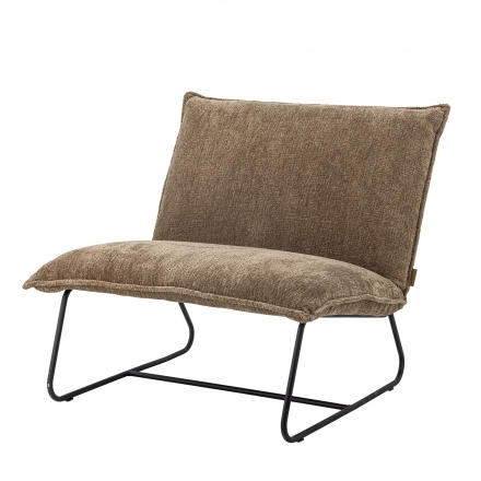Cape armchair in brown bouclé