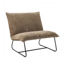 Cape armchair in brown bouclé